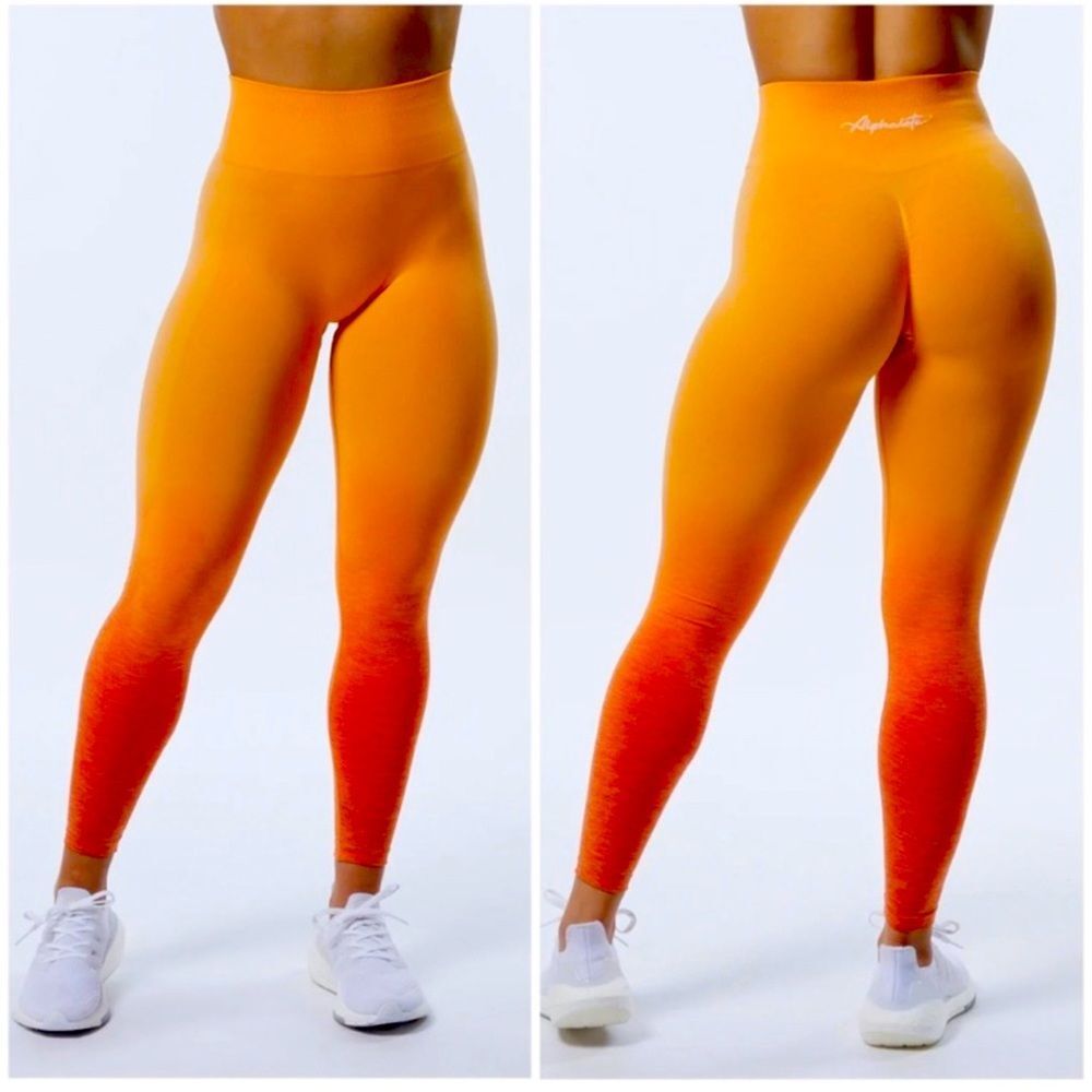 Alphalete OMBRE AMPLIFY LEGGING Seamless Scrunch Butt Legging Day Tripper XS - Picture 4 of 16